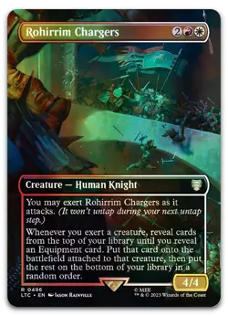Rohirrim Chargers (Borderless) #496 (Foil) (NM) Lord of the Rings LTC Magic MTG - Image 1