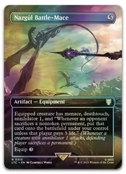 Nazgul Battle-Mace (Borderless) #510 (Foil) (NM) Lord of the Rings LTC Magic MTG - Image 1