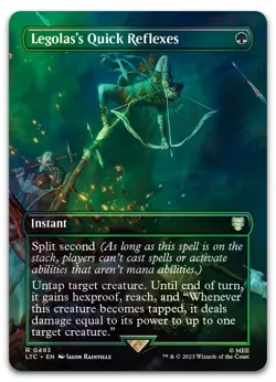 Legolas's Quick Reflexes (Borderless) #493 (Foil) NM Lord of the Rings Magic MTG - Image 1