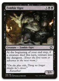 Zombie Ogre #129 (NM) Forgotten Realms AFR Magic MTG - Image 1