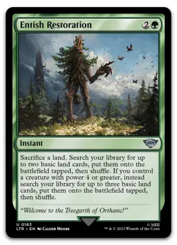 Entish Restoration #163 (NM) Lord of the Rings LTR Magic MTG - Image 1