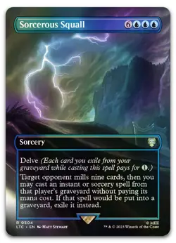 Sorcerous Squall (Borderless) #504 (Foil) (NM) Lord of the Rings LTC Magic MTG - Image 1