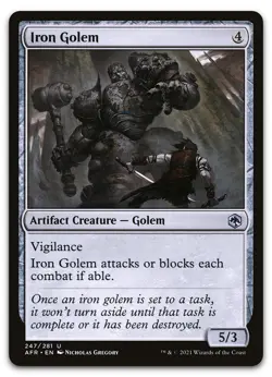 Iron Golem #247 (NM) Forgotten Realms AFR Magic MTG - Image 1