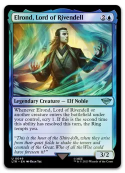 Elrond, Lord of Rivendell #49 (Foil) (NM) Lord of the Rings LTR Magic MTG - Image 1