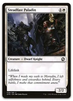 Steadfast Paladin #38 (NM) Forgotten Realms AFR Magic MTG - Image 1