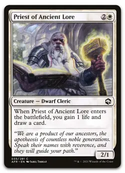 Priest of Ancient Lore #35 (NM) Forgotten Realms AFR Magic MTG - Image 1
