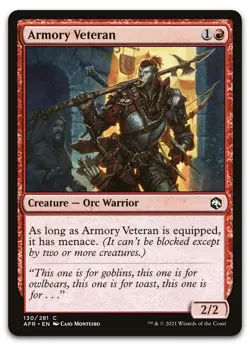 Armory Veteran #130 (NM) Forgotten Realms AFR Magic MTG - Image 1