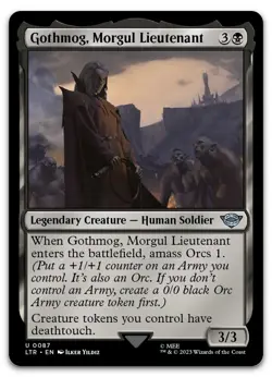 Gothmog, Morgul Lieutenant #87 (NM) Lord of the Rings LTR Magic MTG - Image 1