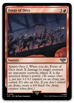 Foray of Orcs #128 (NM) Lord of the Rings LTR Magic MTG - Image 1
