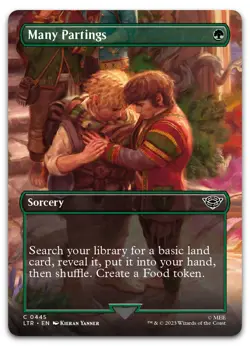 Many Partings (Borderless) #445 (NM) Lord of the Rings LTR Magic MTG - Image 1