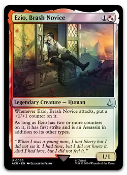 Ezio, Brash Novice #55 (Foil) (NM) Assassin's Creed ACR Magic MTG - Image 1