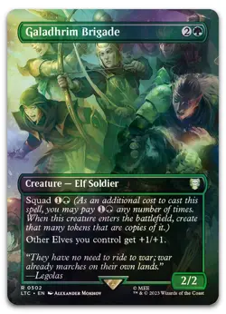 Galadhrim Brigade (Borderless) #502 (Foil) (NM) Lord of the Rings LTC Magic MTG - Image 1