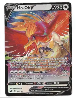 Ho-Oh V 140/195 Swsh12: Sword & Shield Silver Tempest Ultra Rare Pokemon - NM - Image 1