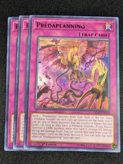 Yugioh - 3x Predaplanning LED5-EN049 1st Edition Rare NM - Image 1