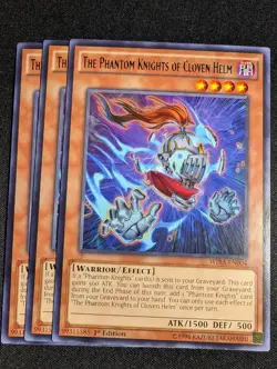 Yugioh - 3x The Phantom Knights of Cloven Helm WIRA-EN004 1st Edition Rare NM - Image 1