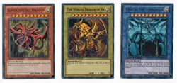 Yugioh Egyptian God Card Set Slifer + Obelisk + Ra Limited Ultra Rare YGLD - Image 1