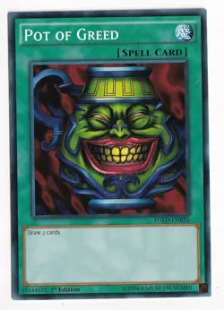 YuGiOh! Pot of Greed - YGLD-ENB26 - Common - Near Mint 1st - Image 1