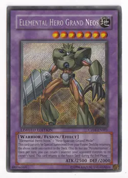 Yugioh! Elemental HERO Grand Neos CT04-EN001 Secret Rare HP - Image 1