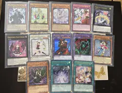 Yugioh Lot Of 13 Holo Cards English See Pic For Exact Cards Female Characters - Image 1