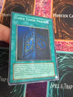 Yugioh Clock Tower Prison EOJ-EN048 Super Rare Unlimited Moderately Played - Image 2