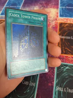 Yugioh Clock Tower Prison EOJ-EN048 Super Rare Unlimited Moderately Played - Image 3
