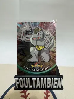 2000 topps pokemon tv animation Edition Machoke Foil Card - Image 1