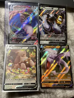 Pokemon TCG 4 Card V & Vmax Lot - Image 1