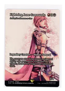 Lightning, Lone Commando Isshin (Showcase) R 0054 - Final Fantasy MTG Card - NM - Image 1