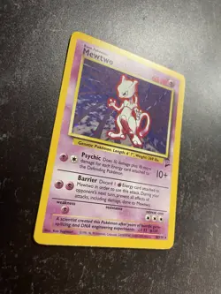 Mewtwo 10/130 Pokemon Card Base Set 2 Holo Rare Vintage WOTC 2000 NM - Image 2