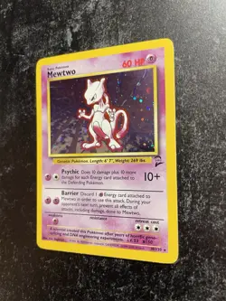 Mewtwo 10/130 Pokemon Card Base Set 2 Holo Rare Vintage WOTC 2000 NM - Image 3