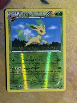 Leafeon 7/111 Pokemon XY Furious Fists Reverse Holo Rare Eeveelution Card - Image 2