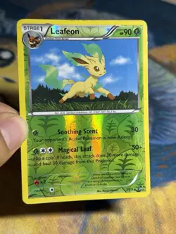 Leafeon 7/111 Pokemon XY Furious Fists Reverse Holo Rare Eeveelution Card - Image 3