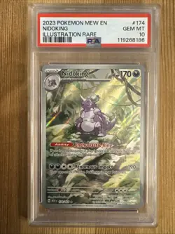 Nidoking - 174/165 - Pokemon 151 English Illustration Rare Card PSA 10 - Image 1