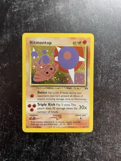 Hitmontop Neo Discovery 3/75 Pokemon Card Holo Rare Neo Discovery NM - Image 1