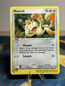Meowth 013 Nintendo Black Star Rare Promo Holo 2003 Pokemon Card DMG - Image 1