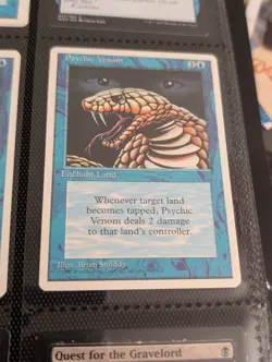 Psychic Venom - Fourth Edition - MTG Magic Blue Enchant Land (G) - Image 1