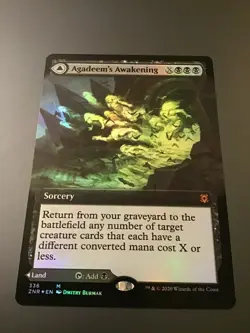 MTG Zendikar Rising #336 Agadeem, the Undercrypt / Awakening Extended Art Foil - Image 2