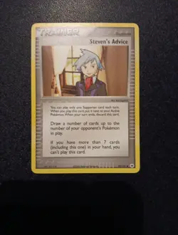 Pokemon TCG Steven's Advice EX Hidden Legends Uncommon Card 92/101 - Image 1
