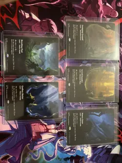 MTG Edge Of Eternities Complete Set Of Shock Lands Borderless Non Foil - Image 1