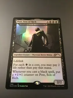 MTG Secret Lair x Post Malone #1186 Post, Son of Rich Foil - Image 1
