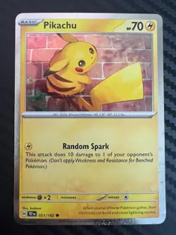 Pokemon TCG Temporal Forces Pikachu Cosmos Holo 051/162 VLP - Image 1