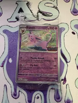 SEALED Pokemon Espeon 086/197 Obsidian Flames Best Buy Reverse Holo Promo - Image 1