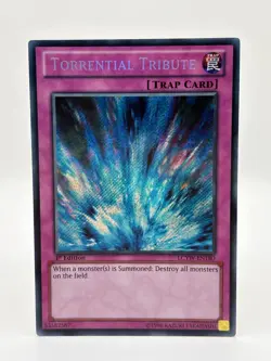 Torrential Tribute LCYW-EN180 Secret Rare 1st Edition LP Yu-Gi-Oh! Yugioh Card L - Image 1