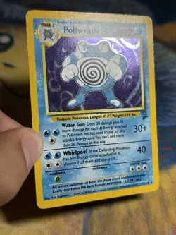 Poliwrath 15/130 Base Set 2 Holo Rare Vintage Pokemon Card MP SWIRL - Image 4