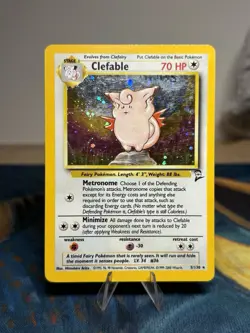 Clefable 5/130 Holo Rare WoTC Base Set 2 Vintage Pokemon Card PL - Image 1