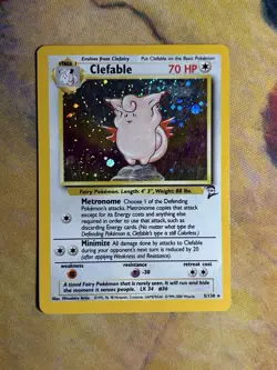 Clefable 5/130 Holo Rare WoTC Base Set 2 Vintage Pokemon Card PL - Image 2