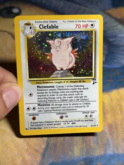 Clefable 5/130 Holo Rare WoTC Base Set 2 Vintage Pokemon Card PL - Image 4