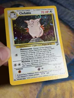 Clefable 5/130 Holo Rare WoTC Base Set 2 Vintage Pokemon Card PL - Image 5
