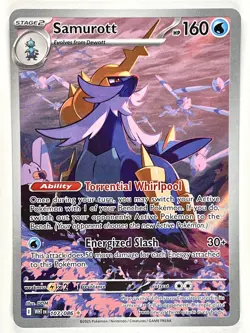 Samurott 107/086 Illustration Rare IR Holo Sv: White Flare Pokemon TCG Card - Image 1