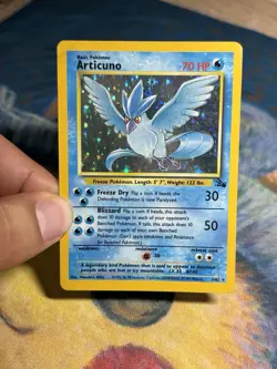 Articuno 2/62 Fossil Holo Vintage Unlimited Rare Pokemon Card HP - Image 3